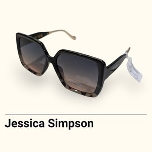 Jessica Simpson Black Oversized Sunglasses